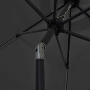 Umbrelă de soare cu LED și stâlp aluminiu, antracit, 300 cm - Img 2