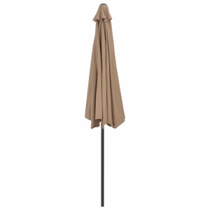 Umbrelă de soare de balcon, tijă aluminiu, gri taupe 300x150 cm - Img 8