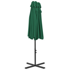Umbrelă de soare de exterior, stâlp aluminiu, verde, 460x270 cm - Img 5