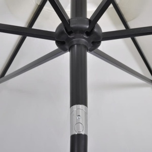 Umbrelă de soare dreptunghiulară 200 x 300, Alb nisip - Img 2