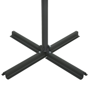 Umbrelă de soare exterior cu stâlp aluminiu, negru, 460x270 cm - Img 10