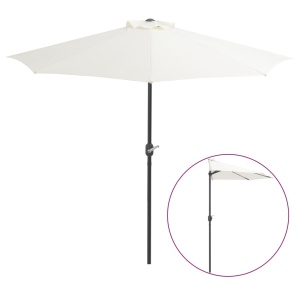 Umbrelă de soare pentru balcon tijă aluminiu nisipiu 270x135cm - Img 2