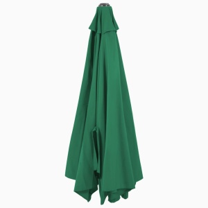 Umbrelă soare, montaj pe perete, tijă metalică, verde, 300 cm - Img 6