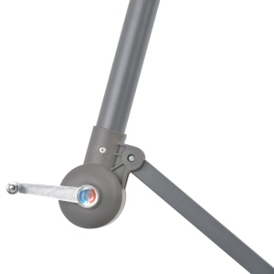 Umbrelă suspendată cu LED și stâlp din oțel, antracit, 300 cm - Img 8