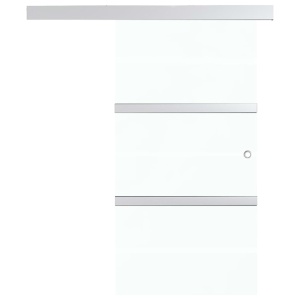 Ușă glisantă cu opritoare soft, 90x205 cm, sticlă ESG/aluminiu - Img 4