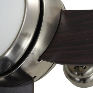 Ventilator tavan decorativ cu iluminare, 128 cm, maro - Img 9