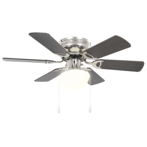 Ventilator tavan decorativ cu iluminare, 82 cm, maro inchis - Img 6