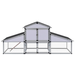 41323 Coteț de găini cu zonă de mișcare și repaus aluminiu - Img 2