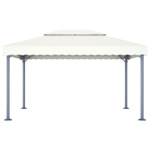 48062 Gazebo 400x300 cm Cream Aluminium - Img 2