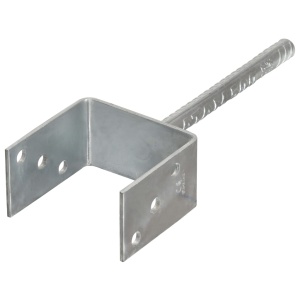 Ancore de gard, 6 buc., argintiu, 10x6x30 cm, oțel galvanizat - Img 2