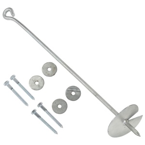 Ancore de sol, 4 buc., 10 x 60 cm, metal galvanizat - Img 2