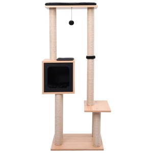 Ansamblu pentru pisici, covoraș din funie de sisal, 129 cm - Img 4
