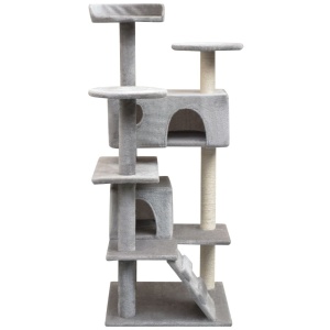 Ansamblu pentru pisici cu funie de sisal, 125 cm, gri - Img 2