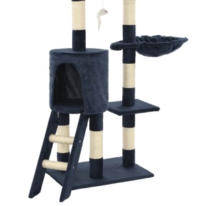 Ansamblu pisici stâlpi din funie sisal, 138 cm, albastru inchis - Img 7