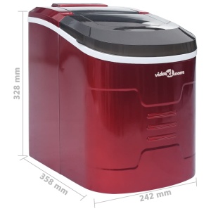 Aparat de făcut cuburi de gheață, roșu, 2,4 L, 15 kg/24 h - Img 10