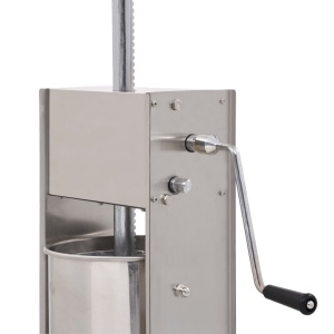 Aparat de umplut cârnați manual, argintiu, 15L, oțel inoxidabil - Img 5