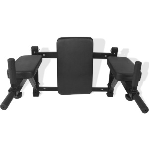 Aparat exerciții triceps și abdomen, montare pe perete, negru - Img 2