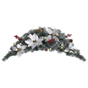 Arcadă de Crăciun cu lumini LED, verde, 90 cm, PVC
