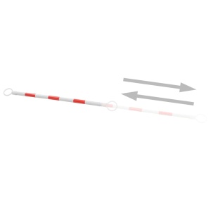 Baliză rutieră retractabilă, 2 buc., 130-215 cm, plastic - Img 4