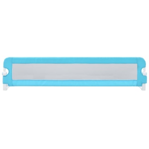 Balustradă de protecție pat copii albastru 180x42 cm poliester - Img 3