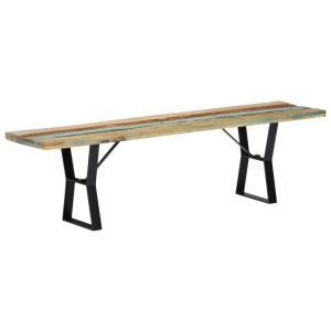 Bancă, 160 cm, lemn masiv reciclat - Img 11