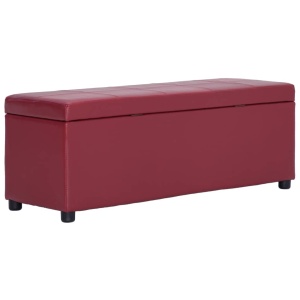 Bancă, compartiment de depozitare, grena 116 cm piele ecologică - Img 8