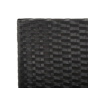 Bancă de grădină cu perne, negru, 176 cm, poliratan - Img 7