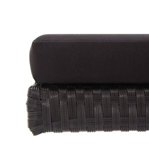Bancă de grădină cu perne, negru, 176 cm, poliratan - Img 10
