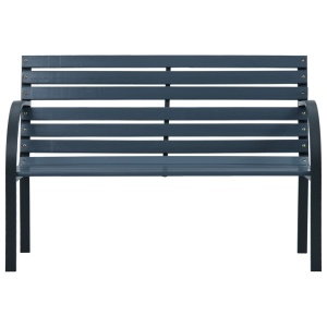 Bancă de grădină, gri, 120 cm, lemn - Img 2