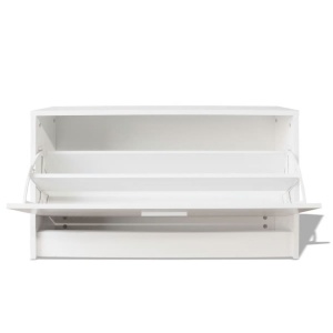 Banca de stocare pentru pantofi, 80x24x45 cm, alb - Img 4