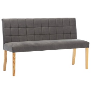 Bancă, gri, 140 cm, material textil - Img 2