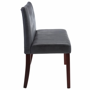 Bancă, gri, 148,5 cm, velur ecologic - Img 4