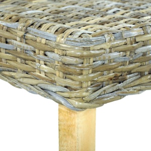 Bancă, natural, 110 cm, ratan kubu &amp; lemn masiv de mango - Img 6