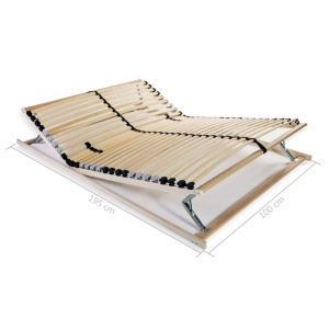 Bază de pat cu șipci, 28 șipci, 7 zone, 100 x 200 cm - Img 7
