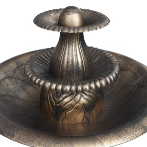 Bazin pentru păsări cu fântână, bronz, 50 x 91 cm, plastic - Img 3