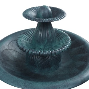 Bazin pentru păsări cu fântână, verde, 50 x 91 cm, plastic - Img 4