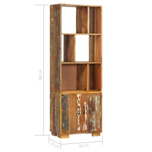 Bibliotecă, 60x35x180 cm, lemn masiv reciclat - Img 6