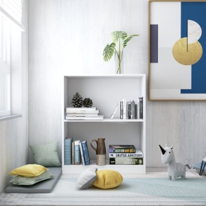 Bibliotecă, alb, 60 x 24 x 74,5 cm, PAL