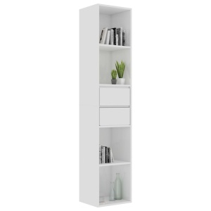 Bibliotecă, alb extralucios, 36 x 30 x 171 cm, PAL - Img 3