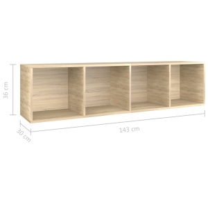 Bibliotecă/Comodă TV, stejar Sonoma, 36 x 30 x 143 cm, PAL - Img 11