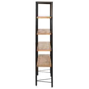 Bibliotecă cu 4 niveluri, 160x35x160 cm, lemn masiv de mango - Img 3