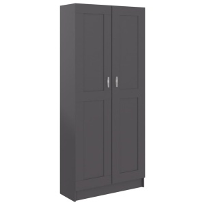 Bibliotecă, gri, 82,5 x 30,5 x 185,5 cm, PAL - Img 2