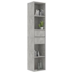 Bibliotecă, gri beton, 36 x 30 x 171 cm, PAL - Img 3