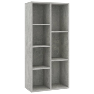 Bibliotecă, gri beton, 50 x 25 x 106 cm, PAL - Img 2