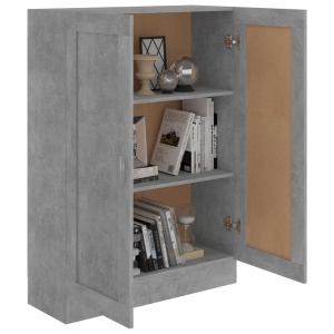 Bibliotecă, gri beton, 82,5 x 30,5 x 115 cm, PAL - Img 4