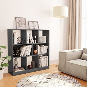 Bibliotecă, gri lucios, 97,5 x 29,5 x 100 cm, PAL