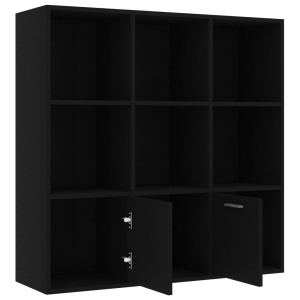 Bibliotecă, negru, 98 x 30 x 98 cm, PAL - Img 5