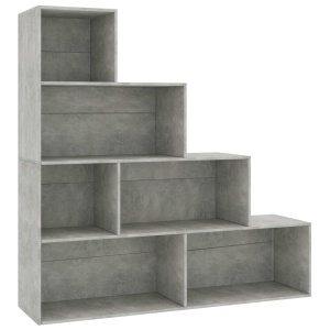 Bibliotecă/Separator cameră, gri beton, 155x24x160 cm, PAL - Img 2
