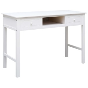 Birou de scris, alb, 110 x 45 x 76 cm, lemn
