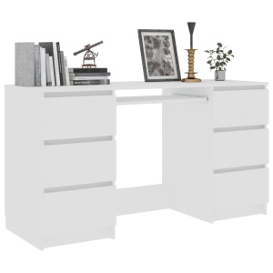 Birou de scris, alb, 140 x 50 x 77 cm, PAL - Img 3